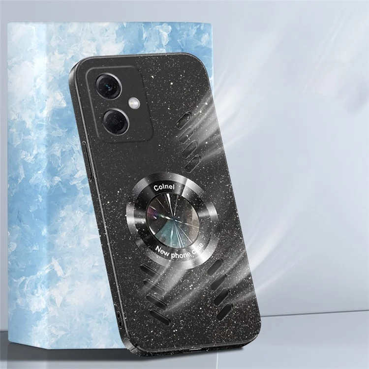 Pour Xiaomi Redmi Note 12 5G (global) Thos de Dispipation Holes pc + Couverture Antique Acryli - Vert Noirâtre