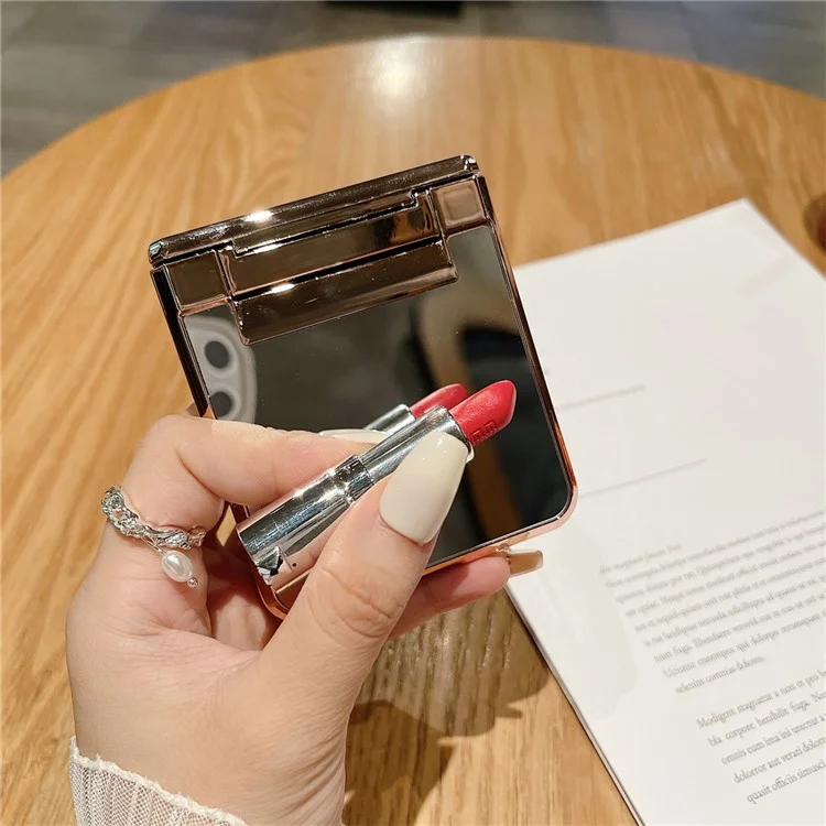 Чехол для телефона Mirror Surface Shockproof для Oppo Find N2 Flip 5G, жесткий корпус из ПК, декорированный стразами