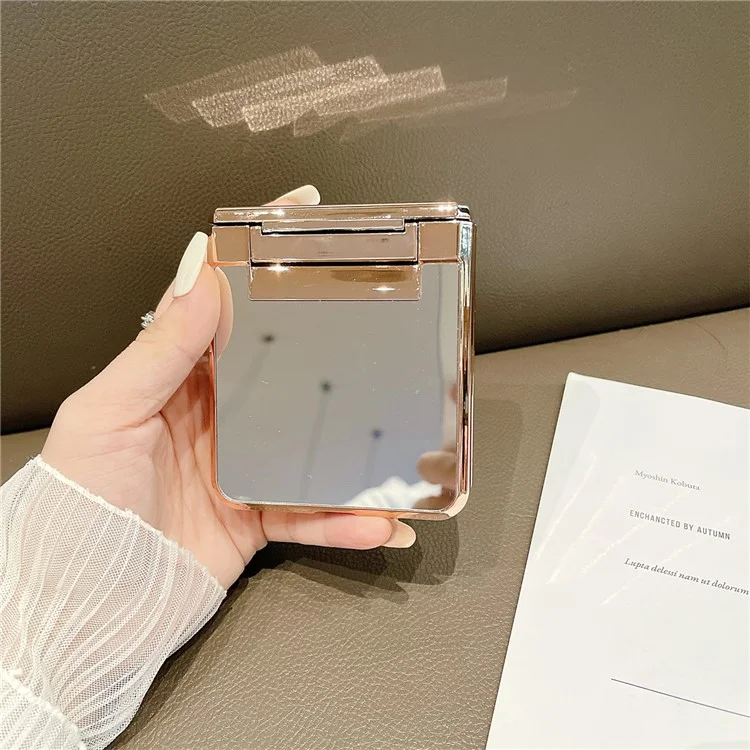 Чехол для телефона Mirror Surface Shockproof для Oppo Find N2 Flip 5G, жесткий корпус из ПК, декорированный стразами