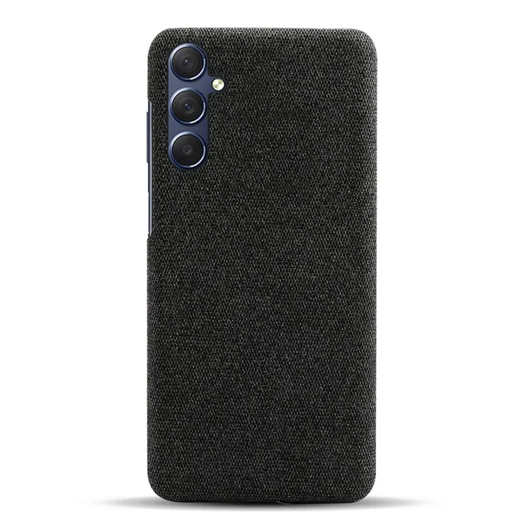 Für Samsung Galaxy M34 5G / F34 5G stoßfeste Stoffbeschichtete PC-Handyhülle Anti-Kratzer Handy-Cover - Schwarz