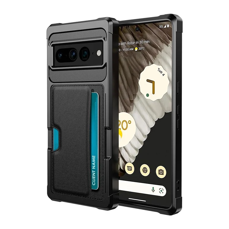 Back Case for Google Pixel 8 Pro , ZM02 PU Leather+TPU Card Holder Four Corners Anti-drop Phone Shell