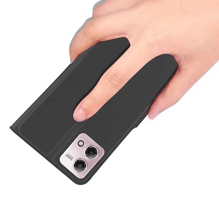 Para Motorola Moto G Stylus 5G (2023) Slot de Cartão Suporte de Telefone Caso Anti-Arranhões Capa de Telefone de Couro PU Flip - Preto