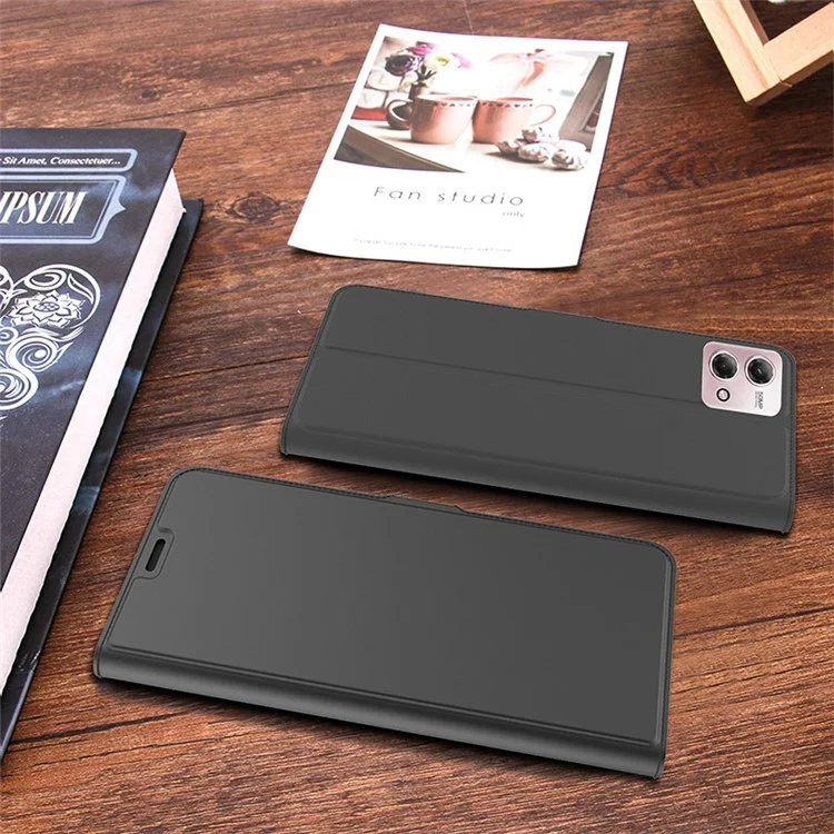 Para Motorola Moto G Stylus 5G (2023) Slot de Cartão Suporte de Telefone Caso Anti-Arranhões Capa de Telefone de Couro PU Flip - Preto