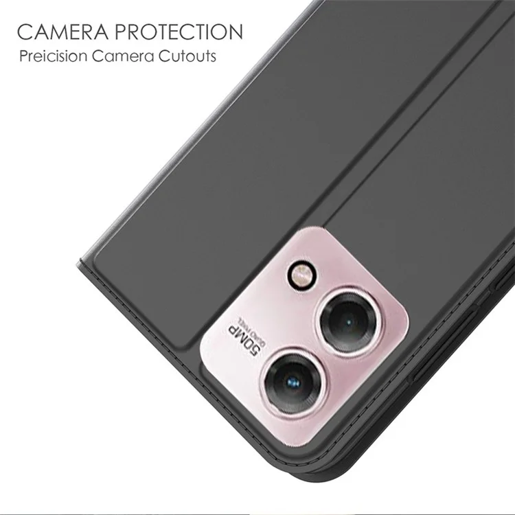 Pour Motorola Moto G Stylus 5G (2023) Coque de téléphone en cuir PU avec support et porte-cartes - Noir