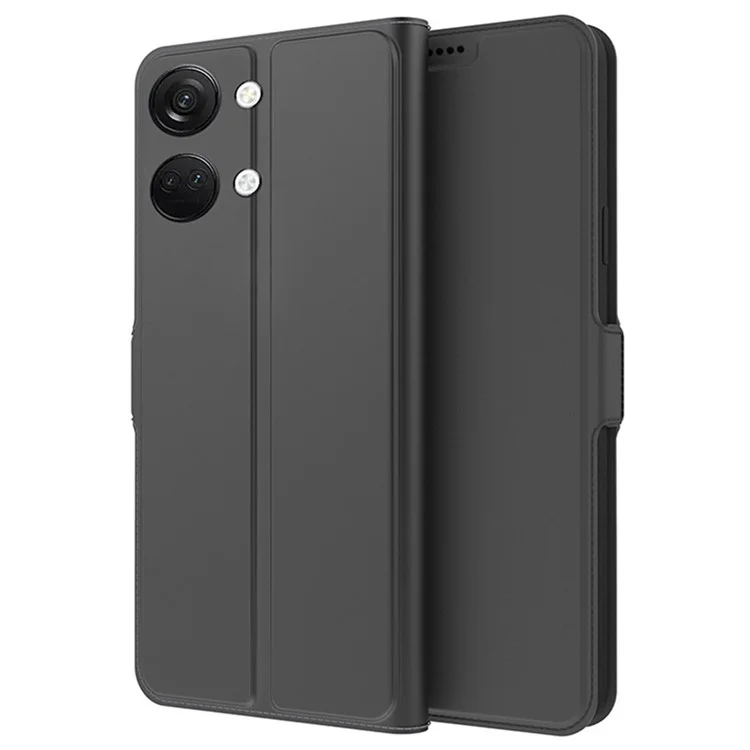 For OnePlus Nord 3 5G / Ace 2V Card Slot PU Leather Phone Case Stand Phone Cover Shell - Black