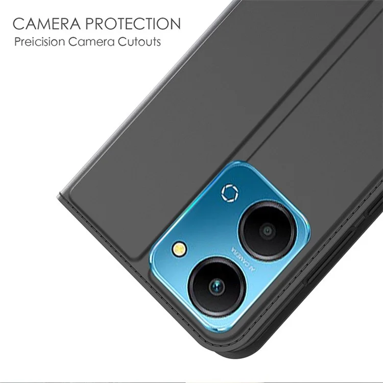 For Honor Play7T 5G TPU+PU Leather Phone Case Card Slot Foldable Stand Phone Cover - Nero