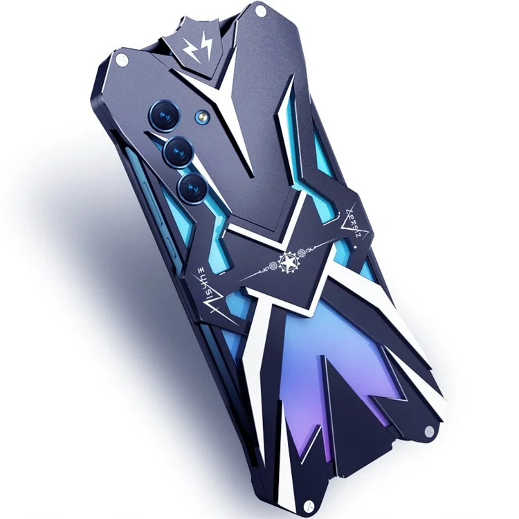 For Samsung Galaxy A14 5G / 4G Shockproof Phone Case Aluminum Alloy Hollow-Out Design Phone Cover