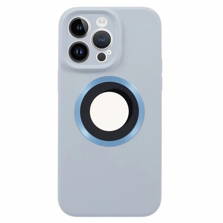 Compatible with MagSafe Silicone+PC Case for iPhone 13 Pro 6.1 inch Anti-Drop Phone Cover Logo View Protective Case - Blue