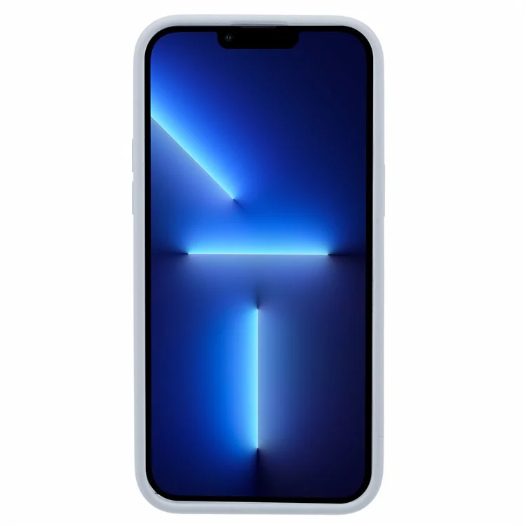 For iPhone 13 Pro Max 6.7 inch Slim Phone Case Compatible with MagSafe Silicone+PC Cover Logo View Protective Case - Blue