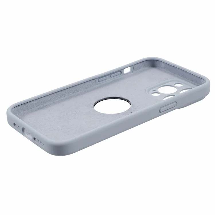 For iPhone 13 Pro Max 6.7 inch Slim Phone Case Compatible with MagSafe Silicone+PC Cover Logo View Protective Case - Blue