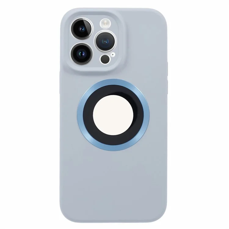 Protective Case for iPhone 15 Pro Max Anti-Drop Phone Cover Logo View Silicone+PC Case Compatible with MagSafe - Blue
