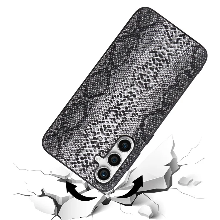 Чехол для мобильного телефона Samsung Galaxy S23 FE, противоударный, с текстурой змеи, PU + PC + TPU