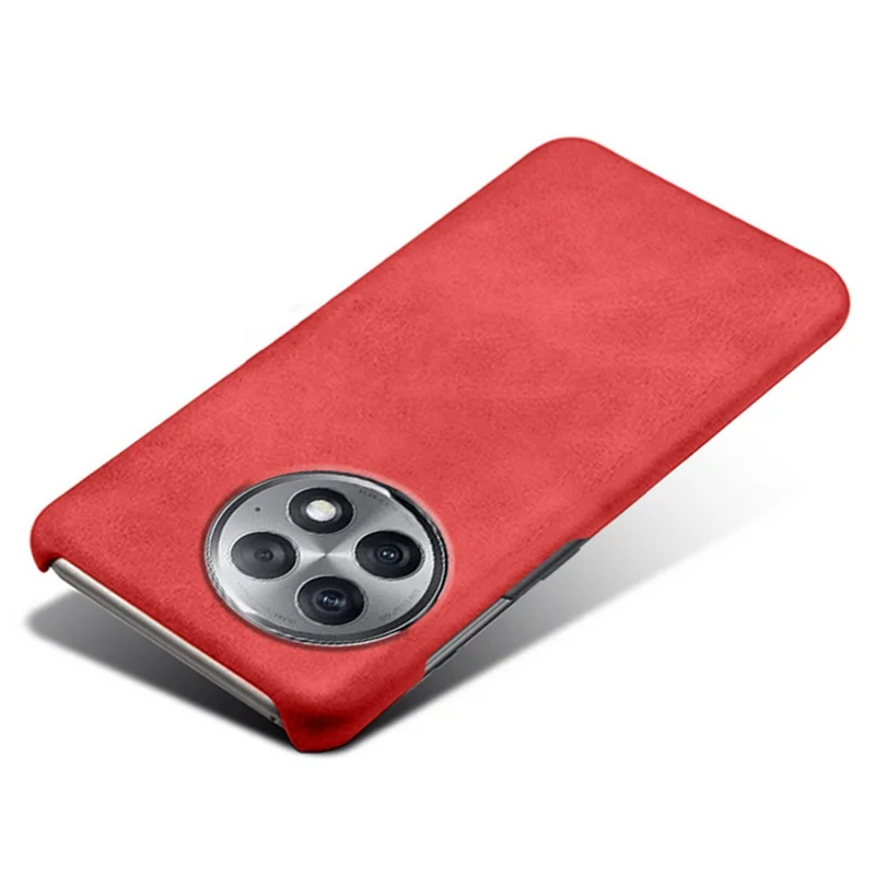 Phone Back Case for OnePlus Ace 2 Pro 5G , PU Leather + PC Anti-Scratch Calf Texture Phone Cover - Red