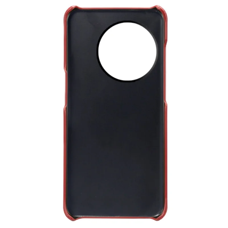Phone Back Case for OnePlus Ace 2 Pro 5G , PU Leather + PC Anti-Scratch Calf Texture Phone Cover - Red