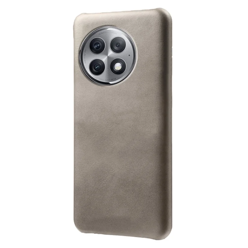 Telefonrückseite für OnePlus Ace 2 Pro 5G, PU-Leder + PC Anti-Kratzer Kalbsleder-Textur Handyhülle - Grau