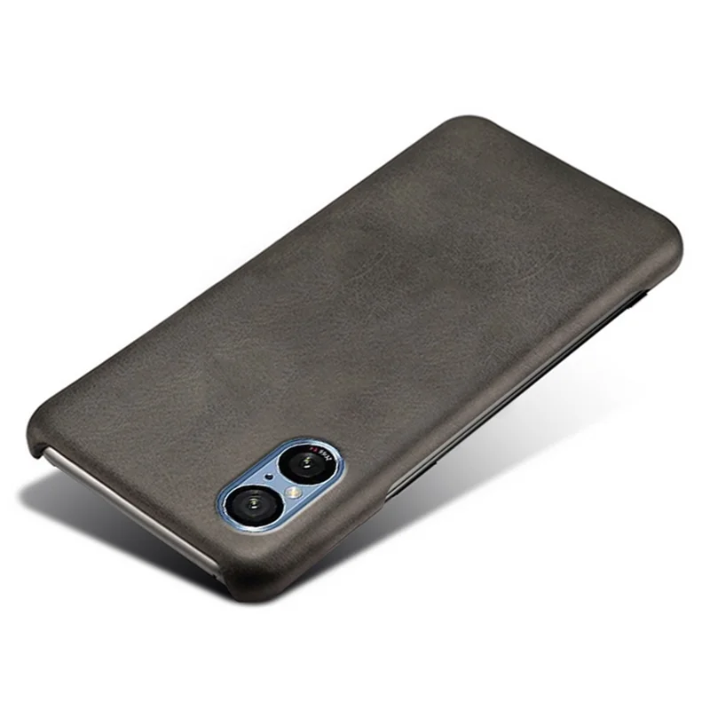 For Sony Xperia 5 V PU Leather + PC Phone Case Anti-Scratch Calf Texture Phone Cover - Black