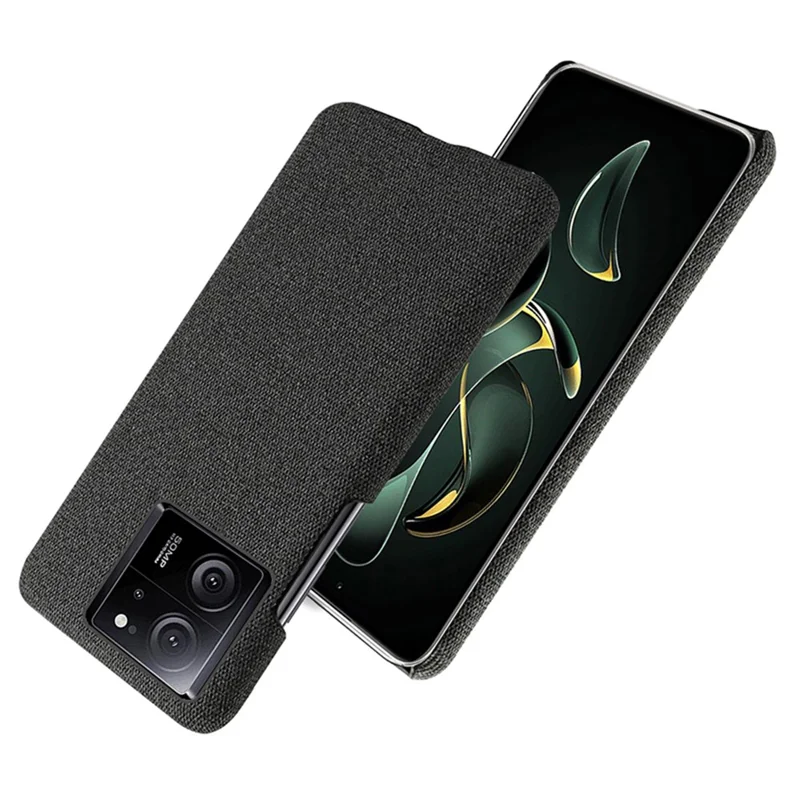 Slim-Fit Phone Shell for Xiaomi Redmi K60 Ultra / 13T / 13T Pro Cloth+Hard PC Protective Phone Cover Case - Black