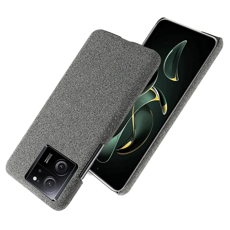 Custodia per telefono aderente per Xiaomi Redmi K60 Ultra / 13T / 13T Pro Cloth+Hard PC Protective Phone Cover Case - Grigio