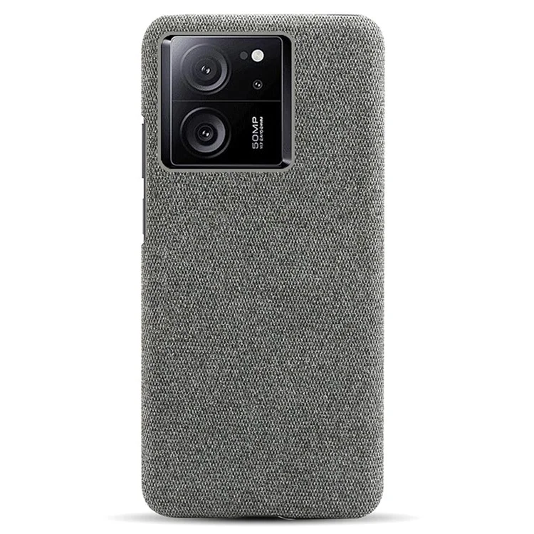 Custodia per telefono aderente per Xiaomi Redmi K60 Ultra / 13T / 13T Pro Cloth+Hard PC Protective Phone Cover Case - Grigio
