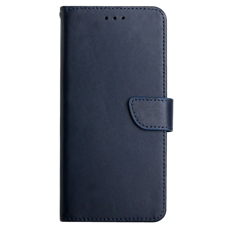 HT02 For Sony Xperia 5 V Genuine Cow Leather Phone Cover Foldable Stand Wallet Phone Case - Blue