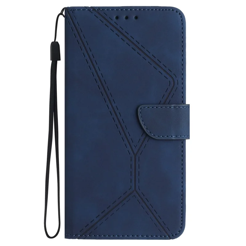 HT05 Para Motorola Moto G54 5G Funda de cartera de piel sintética con soporte y protección - Azul