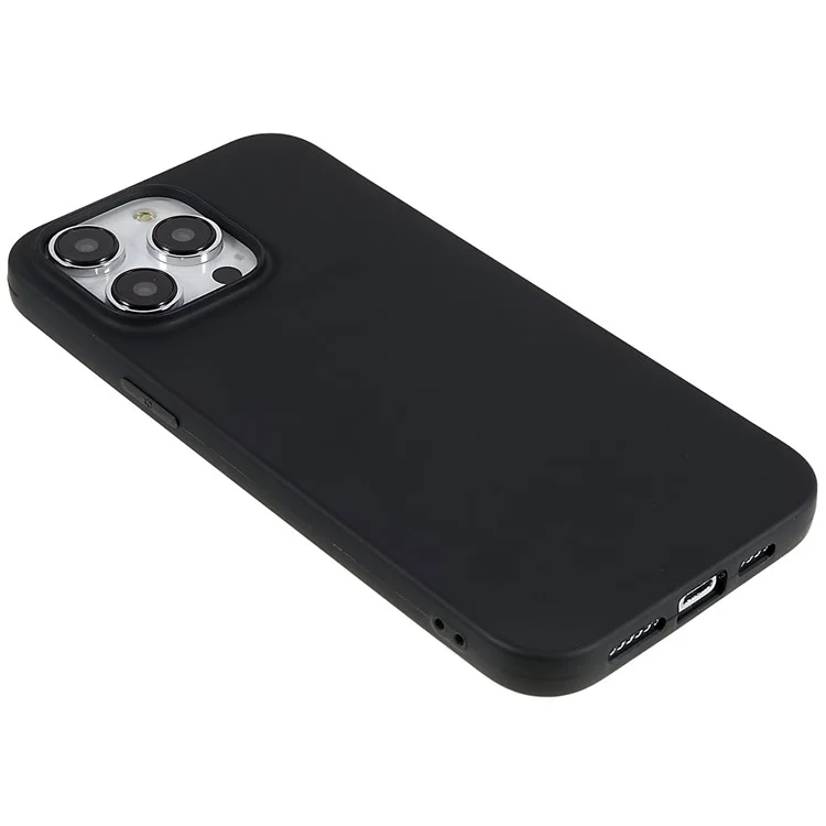 Für iPhone 15 Pro Max TPU Rückschale Sturzsicherer matter Schutzcover Handyhülle - Schwarz