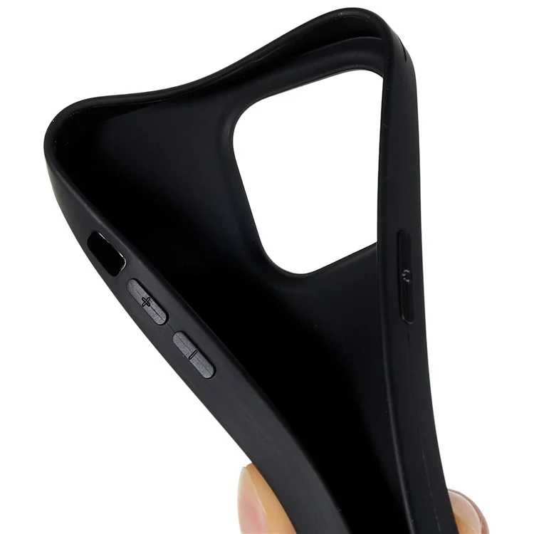 Für iPhone 15 Pro Max TPU Rückschale Sturzsicherer matter Schutzcover Handyhülle - Schwarz