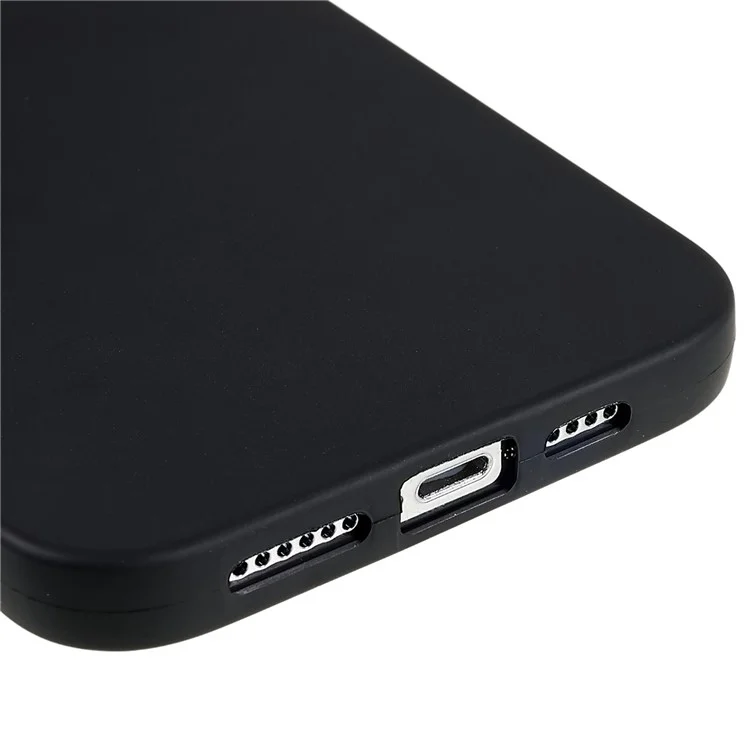 Für iPhone 15 Pro Max TPU Rückschale Sturzsicherer matter Schutzcover Handyhülle - Schwarz