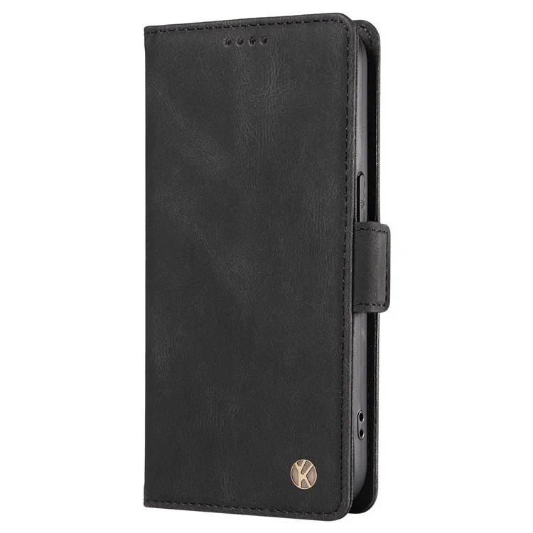 YIKATU YK-005 Wallet Case für iPhone 6 / 6s / 7 / 8 / SE (2020) / SE (2022), PU-Leder Haut-Berührungs-Schutzhülle mit Ständer - Schwarz