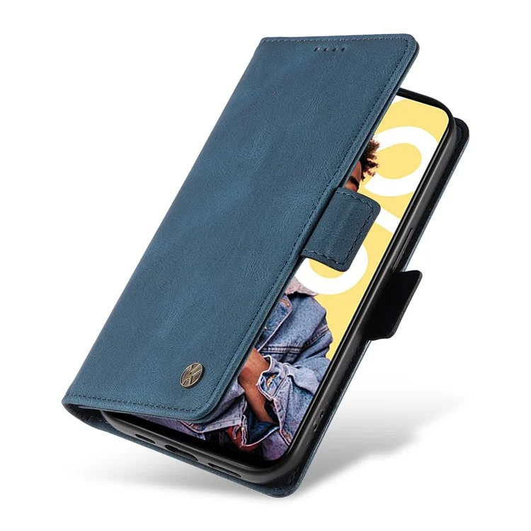 YIKATU YK-005 For Realme C55 4G PU Leather Wallet Case Stand Protective Skin-Touch Phone Cover - Blue