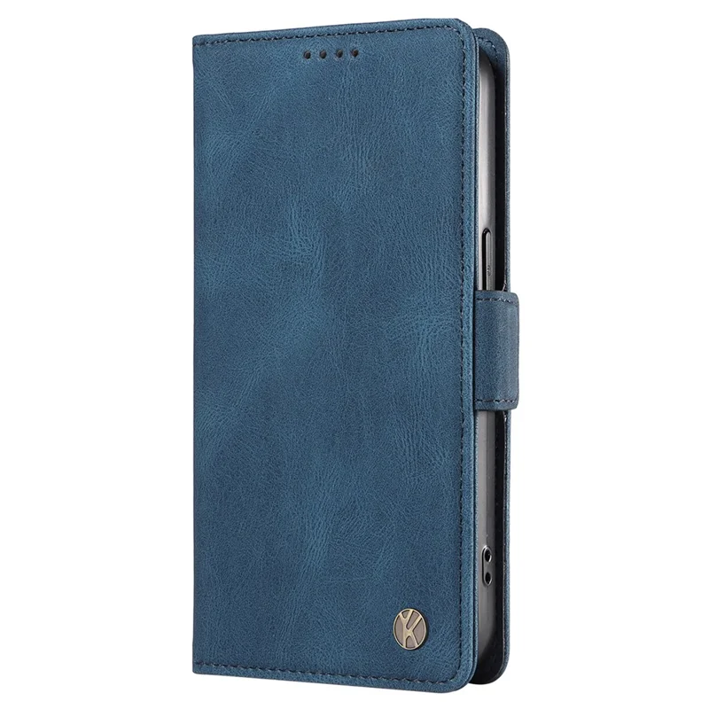 YIKATU YK-005 For Realme C55 4G PU Leather Wallet Case Stand Protective Skin-Touch Phone Cover - Blue