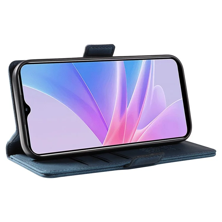 YIKATU YK-005 PU Leder Folio Hülle für Oppo A58 5G / A78 5G, Skin-touch Wallet Stand Handyhülle - Blau