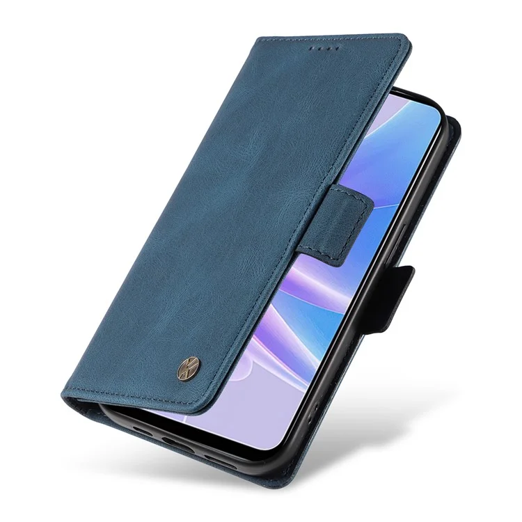 YIKATU YK-005 PU Leder Folio Hülle für Oppo A58 5G / A78 5G, Skin-touch Wallet Stand Handyhülle - Blau