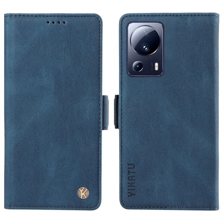 YIKATU YK-005 Custodia a portafoglio in pelle PU per Xiaomi 13 Lite / Civi 2 5G, con tocco al tatto, flip e wallet per telefono - Blu