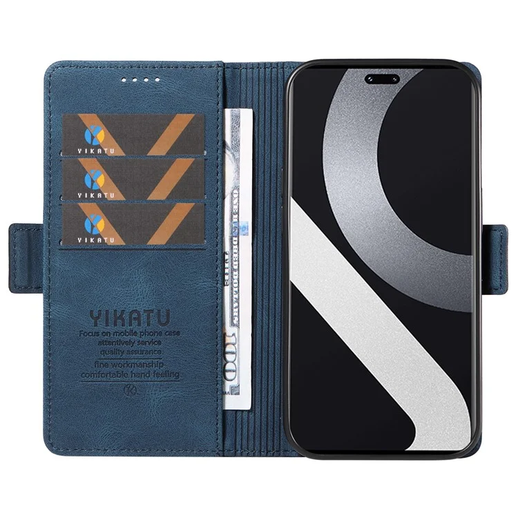 YIKATU YK-005 Custodia a portafoglio in pelle PU per Xiaomi 13 Lite / Civi 2 5G, con tocco al tatto, flip e wallet per telefono - Blu