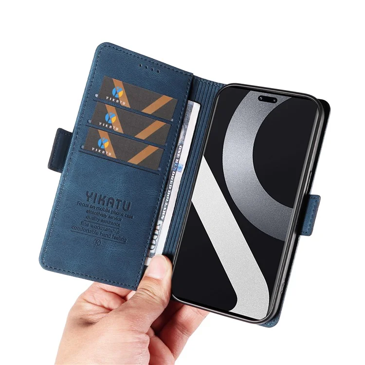 YIKATU YK-005 Custodia a portafoglio in pelle PU per Xiaomi 13 Lite / Civi 2 5G, con tocco al tatto, flip e wallet per telefono - Blu