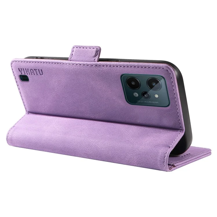 Étui portefeuille YIKATU YK-005 en cuir PU pour Realme C31 - Peau de contact Flip Stand Cover - Violet