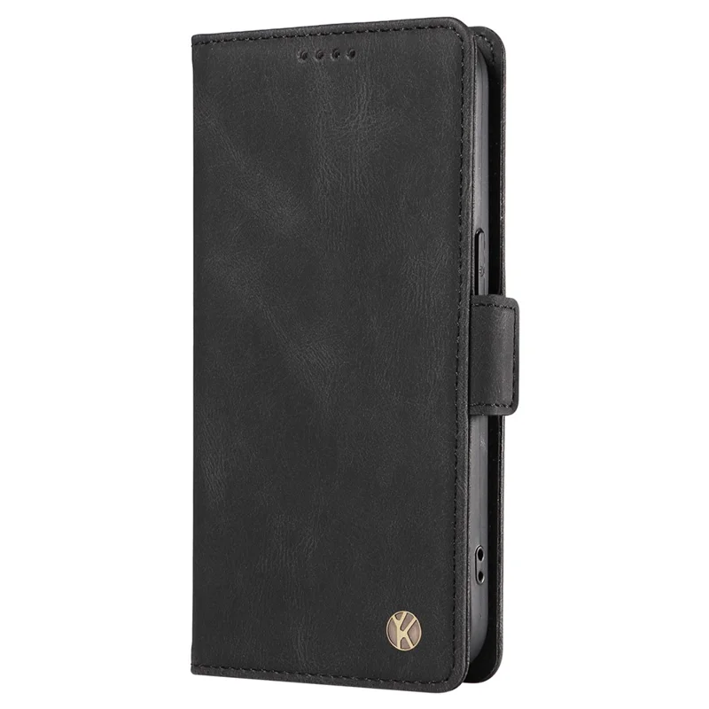 YIKATU YK-005 For Xiaomi Redmi Note 12 Pro+ 5G Phone Cover Skin-touch PU Leather Wallet Case - Black