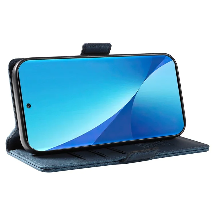 YIKATU YK-005 Pour Xiaomi 12 Lite 5G Housse de téléphone à toucher de peau Étui portefeuille en cuir PU avec support - Bleu