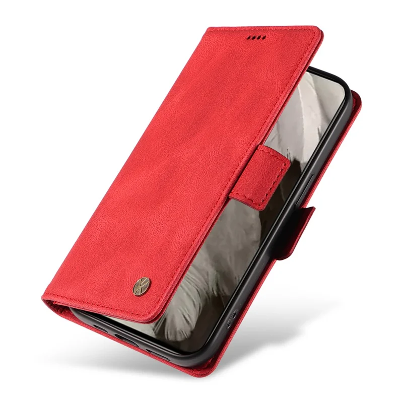 YIKATU YK-005 For Google Pixel 8 PU Leather Wallet Case Stand Shell Skin-touch Phone Cover - Red