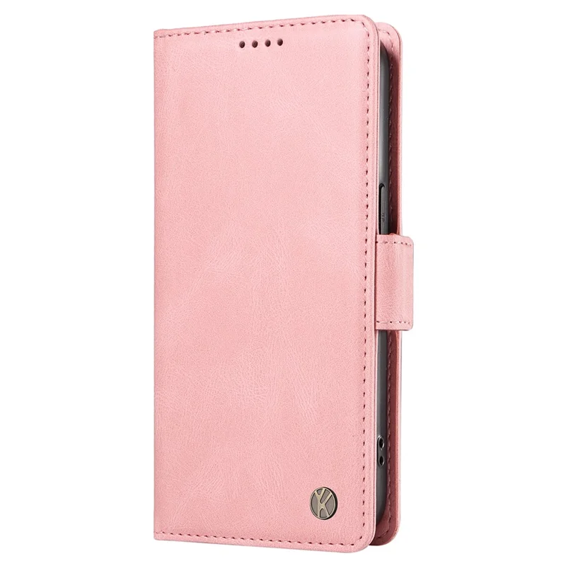YIKATU YK-005 Leather Phone Case for Google Pixel 8 Pro , Skin-touch Wallet Stand Cover - Pink