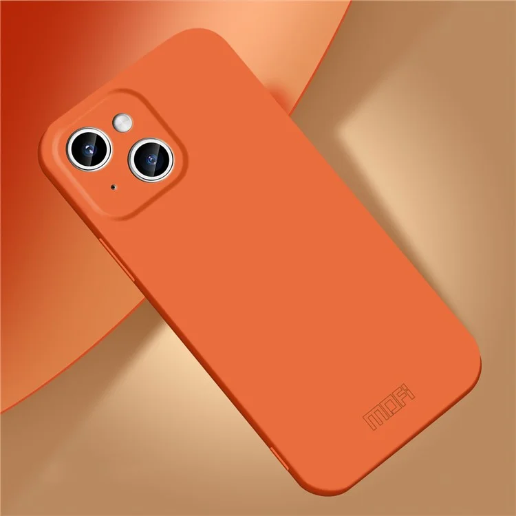 Чехол для телефона MOFI JK Qin Series Skin-Touch для iPhone 15 Plus, противоударный, матовый, из акрила+TPU, оранжевый