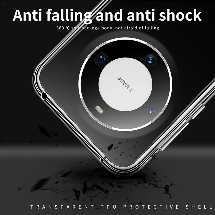 MOFI für Huawei Mate 60 Mobiltelefon-Abdeckung HD transparente Telefon-Hülle stoßfeste Rückenschale