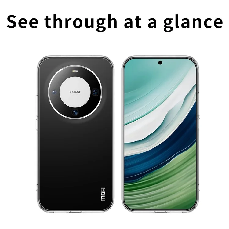 MOFI für Huawei Mate 60 Mobiltelefon-Abdeckung HD transparente Telefon-Hülle stoßfeste Rückenschale