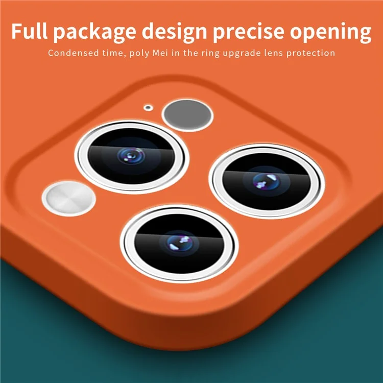 MOFI JK Qin Series Ring Pattern Printing Acrylic+TPU Case for iPhone 15 Pro Skin-Touch Matte Protective Phone Cover - Orange