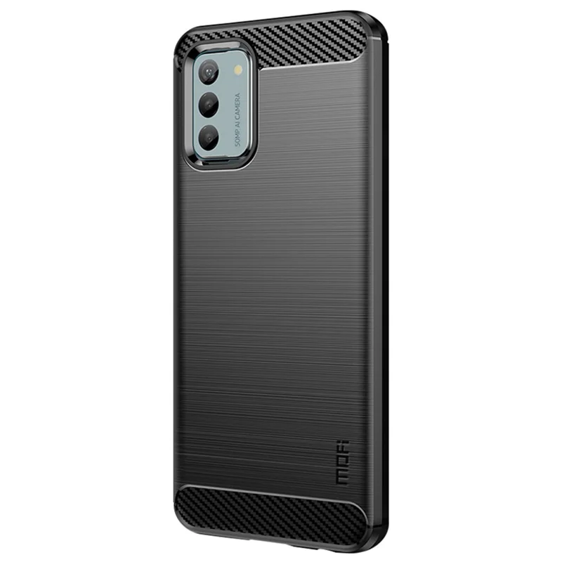 MOFI JK TPU Series-1 Brushed TPU Case for Nokia G42 Carbon Fiber Texture Phone Cover - Black