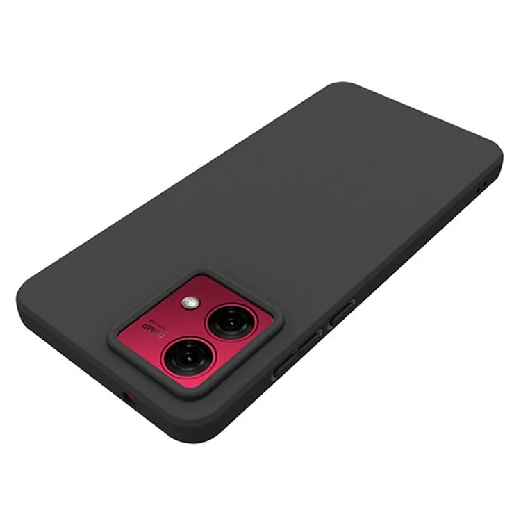 Para Motorola Moto G84 5G TPU Shell Caso de Back de Back de Bump de Capa de Telefone Fosco (orifício da Lente Traseira Grande) - Preto