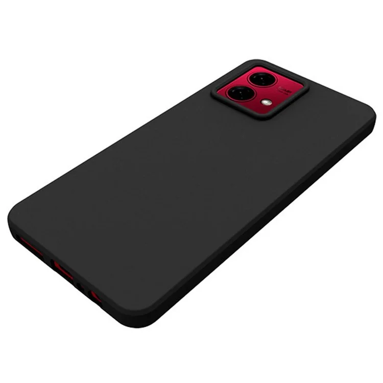 For Motorola Moto G84 5G TPU Shell Matte Phone Cover Bump Proof Back Case (Big Rear Lens Hole) - Black