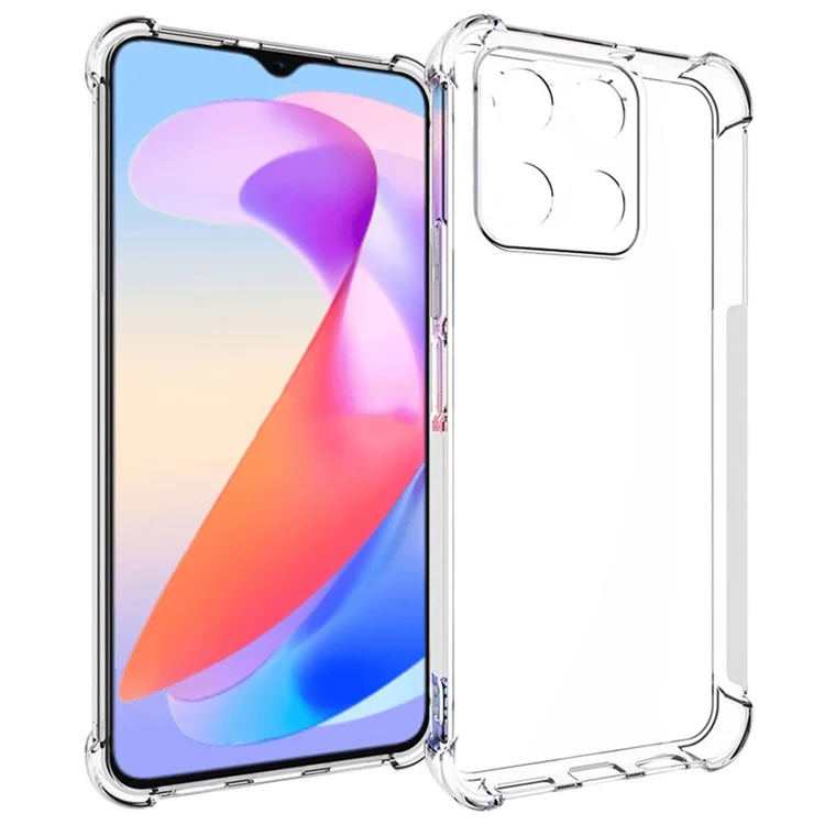 For Honor X6a 4G 1.0mm Ultra-Thin Phone Case Four Corner Ati-drop TPU Cover (Precise Rear Lens Hole)