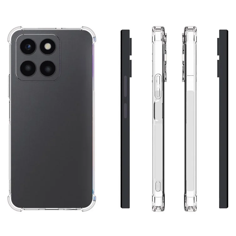For Honor X6a 4G 1.0mm Ultra-Thin Phone Case Four Corner Ati-drop TPU Cover (Precise Rear Lens Hole)